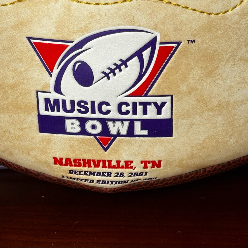 Limited Edition 2001 Music City Bowl Football